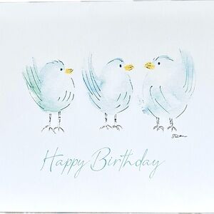 Set of 8 Watercolor Print Cards - Whimsical Birds